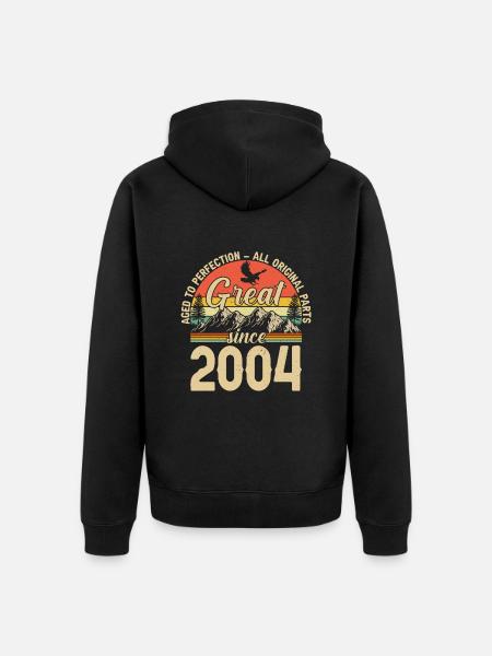 Millésime 2004 - Veste à capuche bio Premium Unisexe - noir