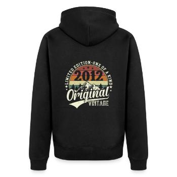 T-shirt d’anniversaire légendaire 2012 - Veste à capuche bio Premium Unisexe - noir - Dos - Nico (187cm)