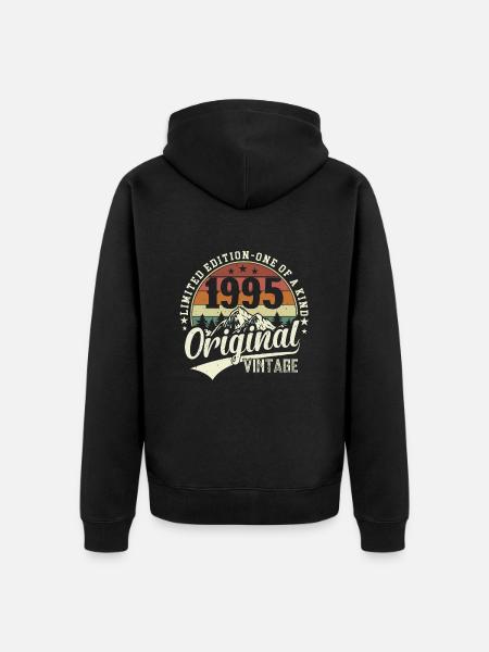 Legendary 1995 - Timeless Retro Vibes - Unisex Premium Organic Zip Hoodie - black