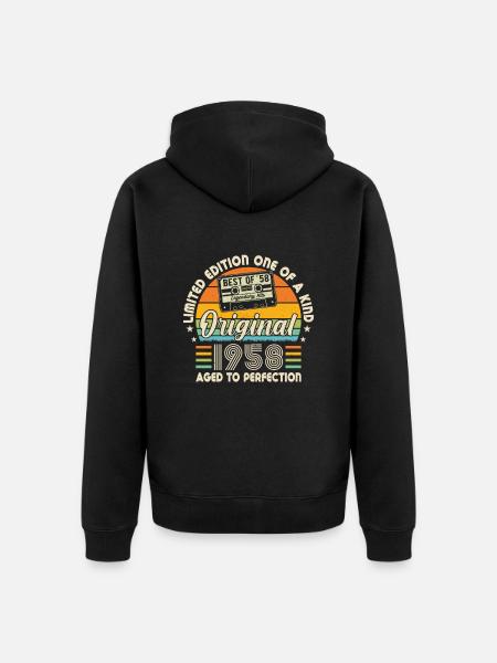 1958 - A legendary year - Unisex Premium Organic Zip Hoodie - black