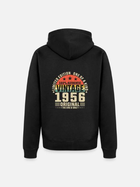 1956 - Un millésime - Veste à capuche bio Premium Unisexe - noir