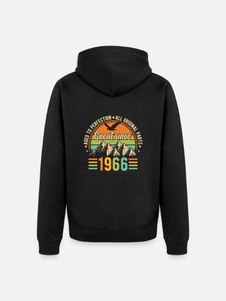 1966 - A legendary year - Unisex Premium Organic Zip Hoodie - black