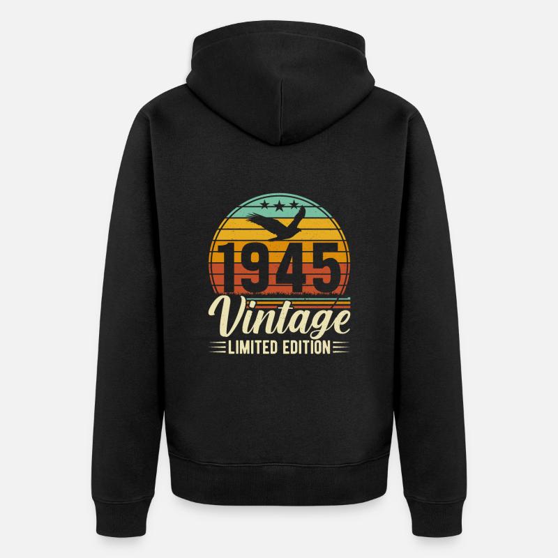 1945 - A timeless masterpiece - Unisex Premium Organic Zip Hoodie - black