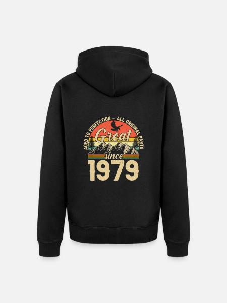 1979 - A legendary year - Unisex Premium Organic Zip Hoodie - black
