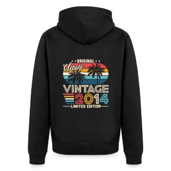 Legendary 2014 - Unisex Premium Organic Zip Hoodie - black - Back - Nico (187cm)