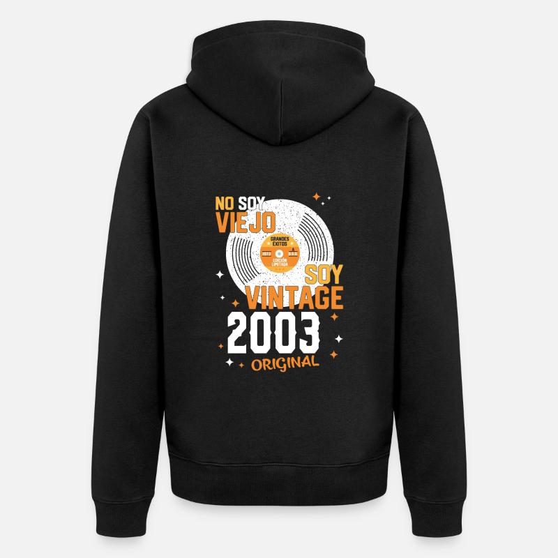 Millésime Anniversaire 2003 - Veste à capuche bio Premium Unisexe - noir