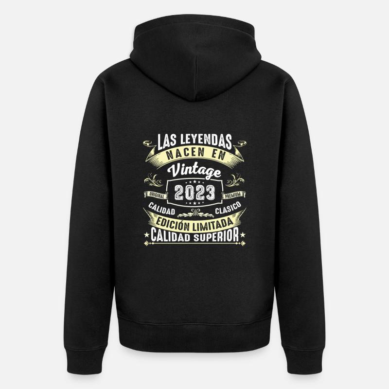 Anniversaire Millésime 2023 - Veste à capuche bio Premium Unisexe - noir