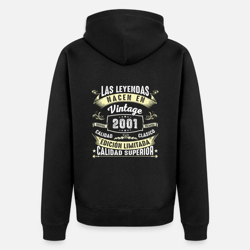 23ème Anniversaire Millésime 2001 - Veste à capuche bio Premium Unisexe - noir