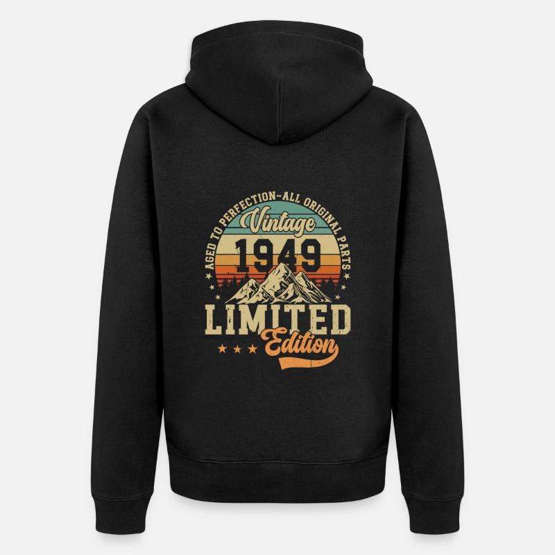 Millésime 1949 - Anniversaire Millésime - Veste à capuche bio Premium Unisexe - noir