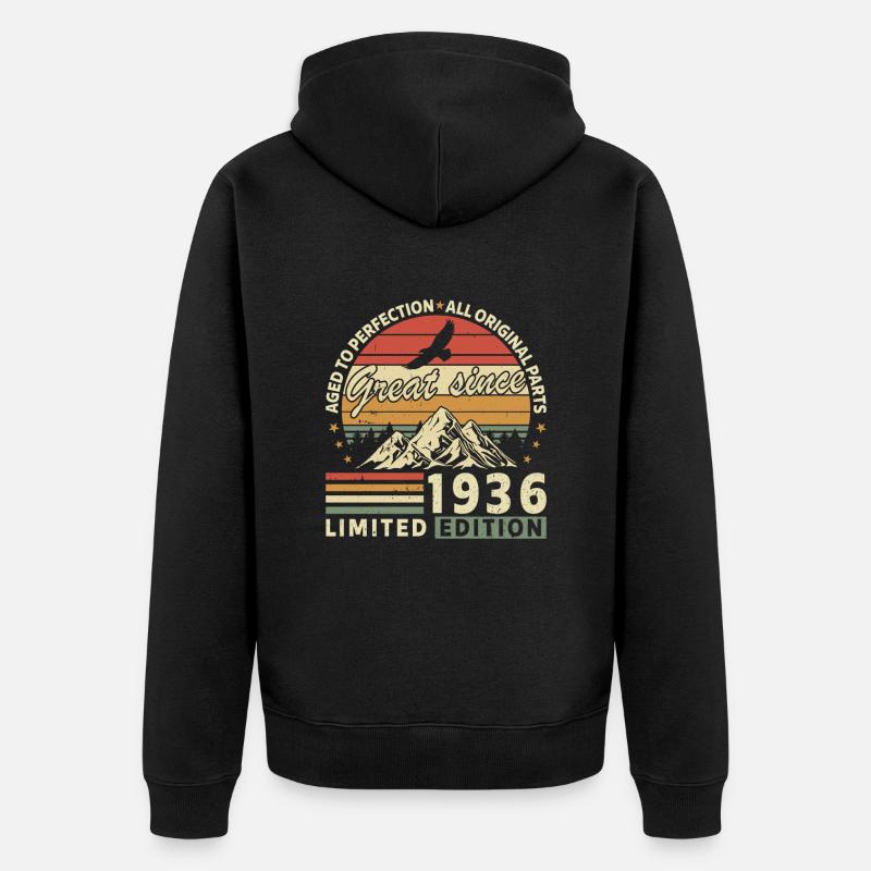 Millésime 1936 - Veste à capuche bio Premium Unisexe - noir