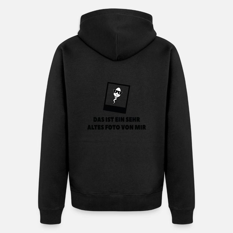 Alter Schnappschuss - Unisex Premium Bio Zip Hoodie - Schwarz