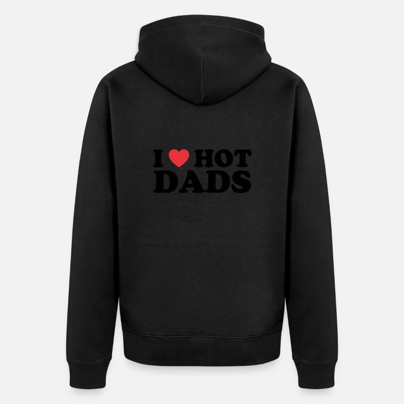 L’amour de papa chaud - Veste à capuche bio Premium Unisexe - noir