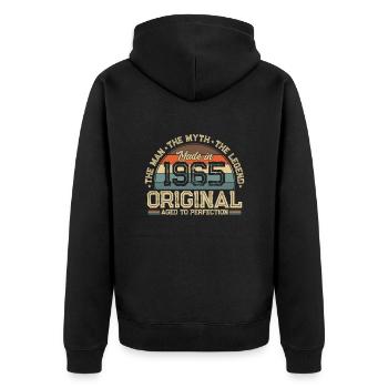Legendary 59th birthday 1965 - Unisex Premium Organic Zip Hoodie - black - Back - Nico (187cm)