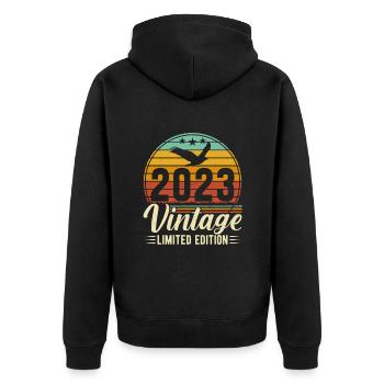 Légendes de 2023 - Veste à capuche bio Premium Unisexe - noir - Dos - Nico (187cm)