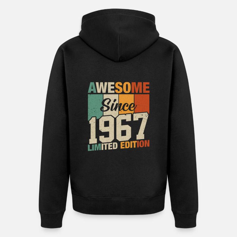 Légendes nées 1967 - Veste à capuche bio Premium Unisexe - noir