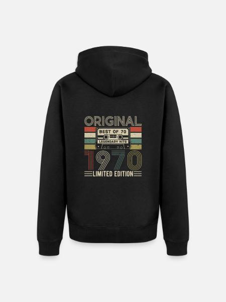 Born Legends 1970 - Unisex Premium Organic Zip Hoodie - black