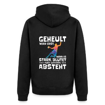 Danse sanglante du handball - Veste à capuche bio Premium Unisexe - noir - Dos - Nico (187cm)