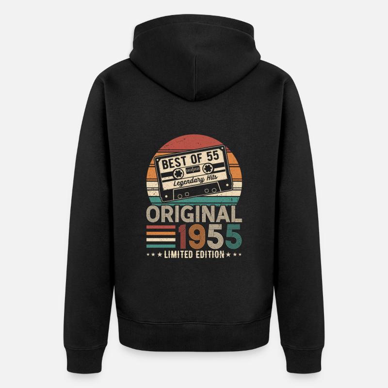 Millésime 1955 Légende - Veste à capuche bio Premium Unisexe - noir