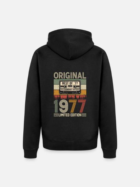 Millésime 1979 Anniversaire - Veste à capuche bio Premium Unisexe - noir