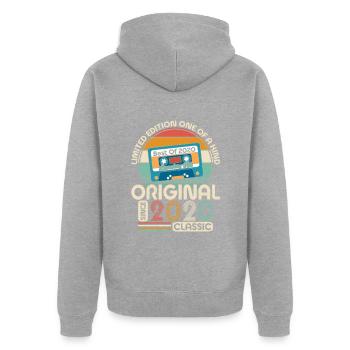 Joie du Jubilé 2020 - Veste à capuche bio Premium Unisexe - gris chiné - Dos - Nico (187cm)