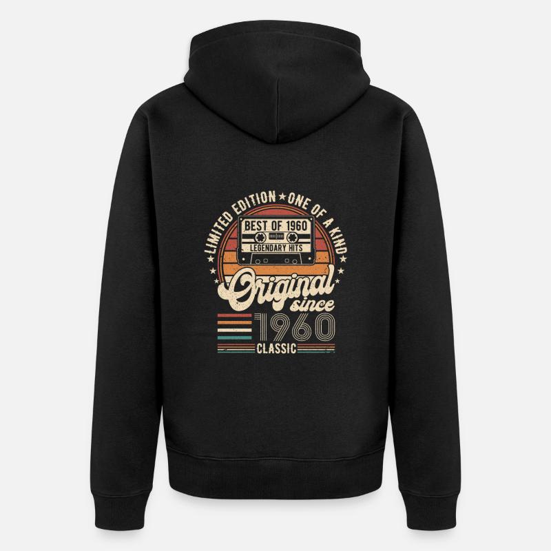 Elégance éternelle '64 - Veste à capuche bio Premium Unisexe - noir