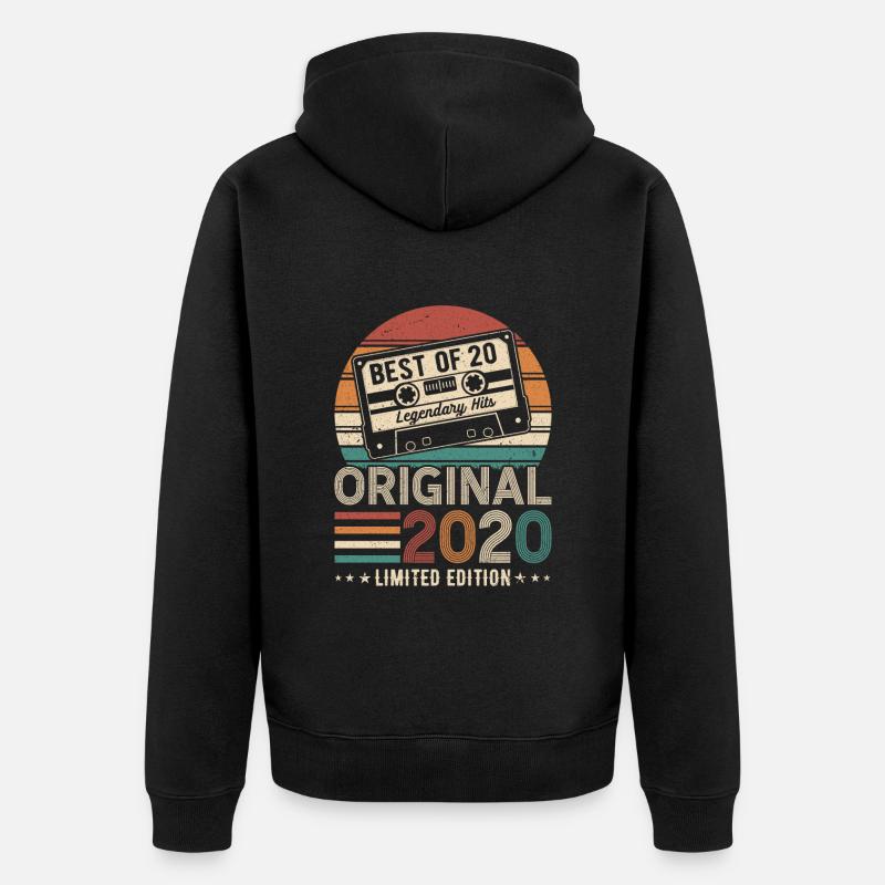 Millésime Anniversaire 2020 - Veste à capuche bio Premium Unisexe - noir