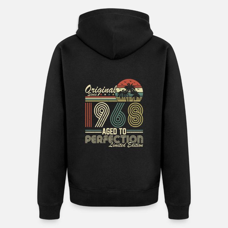 Légendes du millésime 1968 - Veste à capuche bio Premium Unisexe - noir