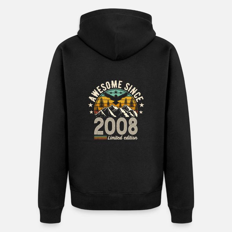 Millésime Légende 2008 - Veste à capuche bio Premium Unisexe - noir