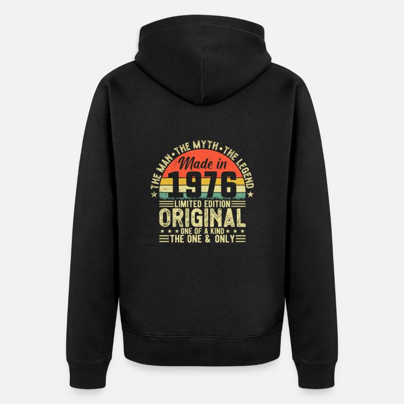 Légendes de 1976 - Veste à capuche bio Premium Unisexe - noir