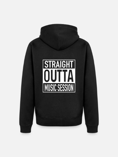 Straight OUTTA Music Session - Unisex Premium Organic Zip Hoodie - black
