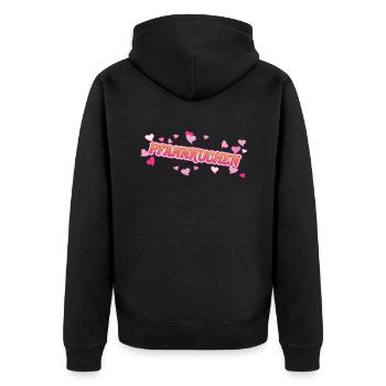 Conception d’amour de crêpe pour le fan de crêpes - Veste à capuche bio Premium Unisexe - noir - Dos - Nico (187cm)
