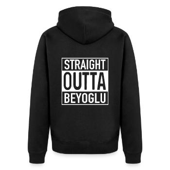 Tout droit OUTTA BEYOGLU - Veste à capuche bio Premium Unisexe - noir - Dos - Nico (187cm)
