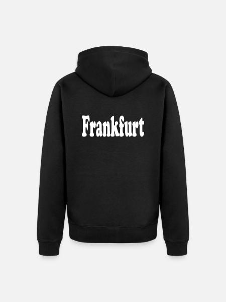 frankfurt - Unisex Premium Bio Zip Hoodie - Schwarz