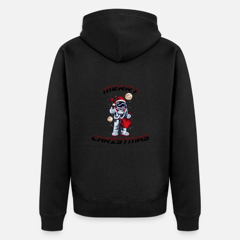L’astronaute Christmas Weihnachten - Veste à capuche bio Premium Unisexe - noir
