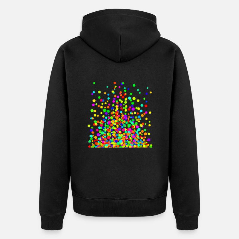 Couleurs d’éclaboussures épineuses - Veste à capuche bio Premium Unisexe - noir