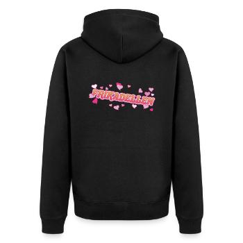 Design de boulettes de viande pour le fan de boulettes de viande - Veste à capuche bio Premium Unisexe - noir - Dos - Nico (187cm)