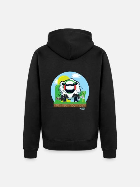 Ewe like Gaming? - Unisex Premium Organic Zip Hoodie - black