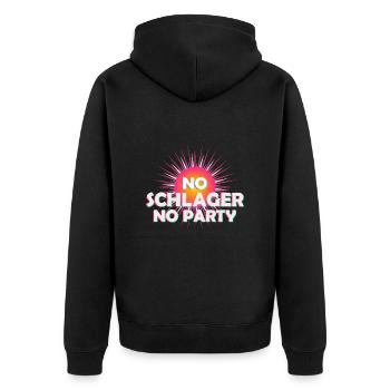 Pas de Schlager, pas de fête - Veste à capuche bio Premium Unisexe - noir - Dos - Nico (187cm)