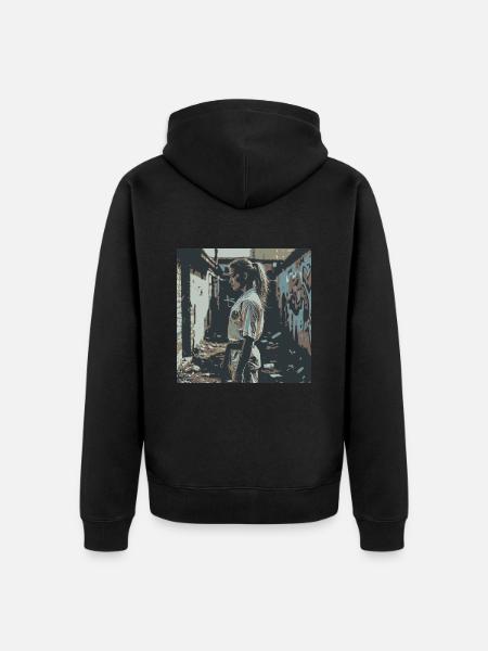 Focus - Streetfight - Unisex Premium Organic Zip Hoodie - black