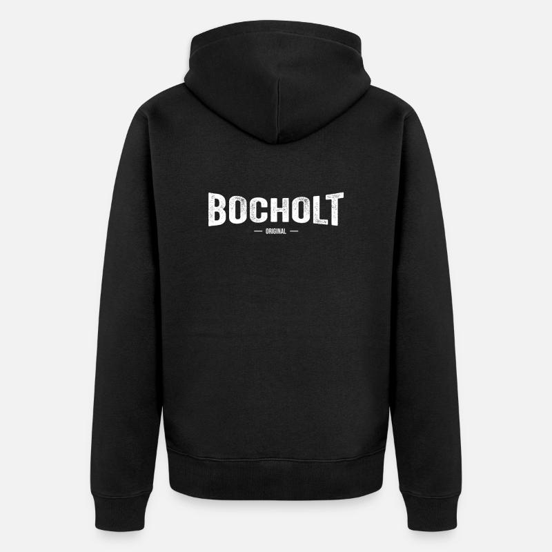 Bocholt Original - Unisex Premium Bio Zip Hoodie - Schwarz