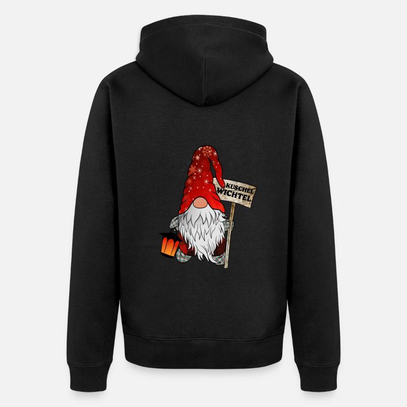 Gnome câlin Noël Gnome - Veste à capuche bio Premium Unisexe - noir