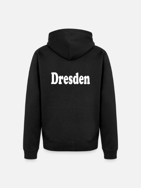 Dresden - Unisex Premium Organic Zip Hoodie - black