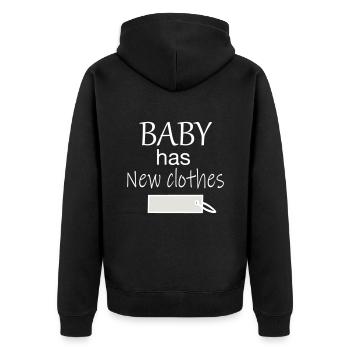 Bébé a de nouveaux vêtements - Veste à capuche bio Premium Unisexe - noir - Dos - Nico (187cm)