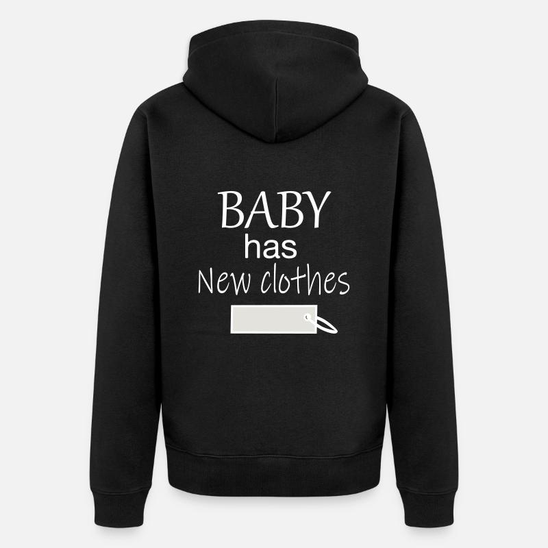 Bébé a de nouveaux vêtements - Veste à capuche bio Premium Unisexe - noir