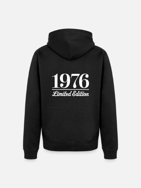 1976 Édition limitée - Veste à capuche bio Premium Unisexe - noir