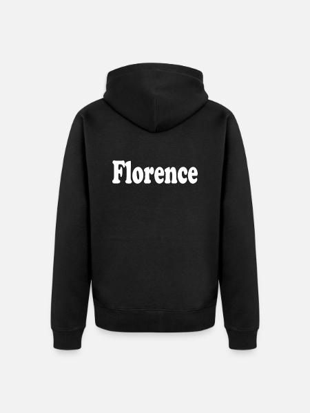 Florence - Unisex Premium Bio Zip Hoodie - Schwarz
