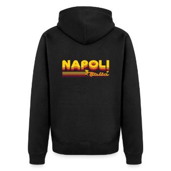 Naples, design estival cool de Naples - Veste à capuche bio Premium Unisexe - noir - Dos - Nico (187cm)