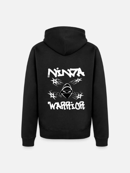 Ninja Warrior - Unisex Premium Organic Zip Hoodie - black