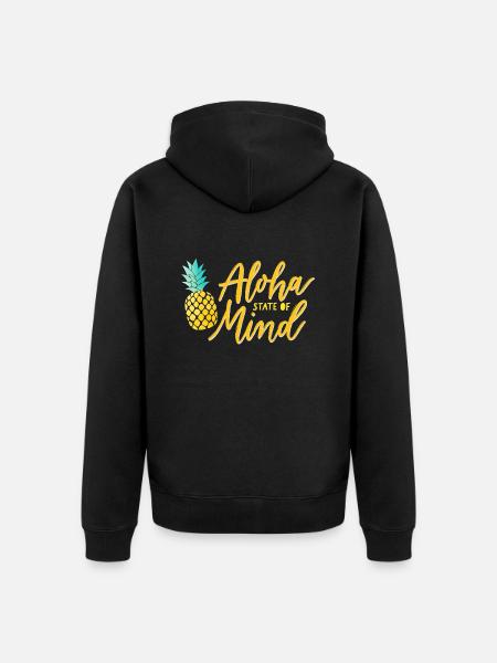 Aloha State of Mind - Unisex Premium Organic Zip Hoodie - black