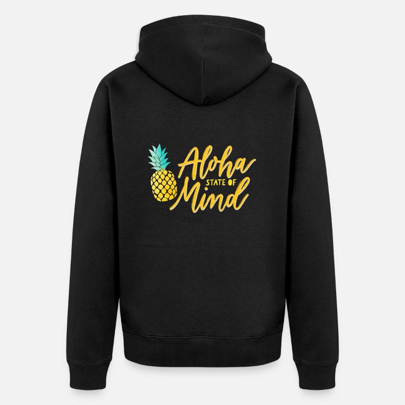 État d’ aloha - Veste à capuche bio Premium Unisexe - noir